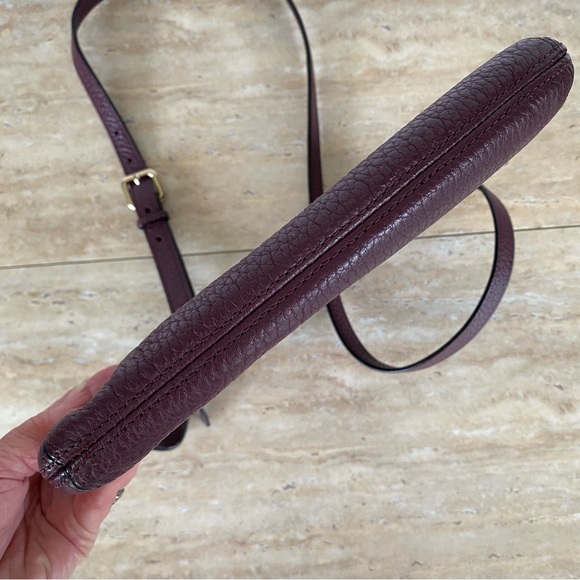 KATE SPADE Purse Bay Street Cora Slim Crossbody Bag Pebbled Leather Mulled Wine - Picture 5 of 6